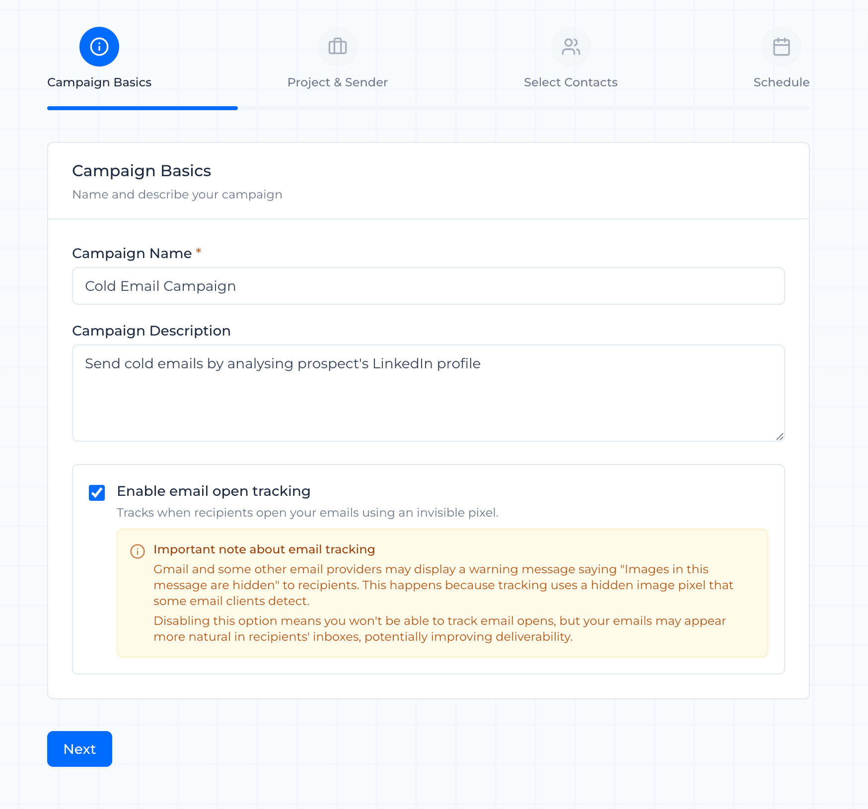 AI Analyzes & Creates Personalized Emails dashboard screenshot